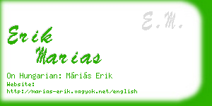 erik marias business card