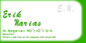 erik marias business card